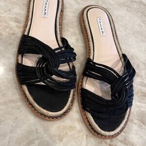 Tahari black sandals sz 8-1/2 New!
